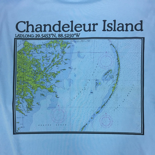 S.F. Alman Chandeleur Island Map Performance L/S Tee