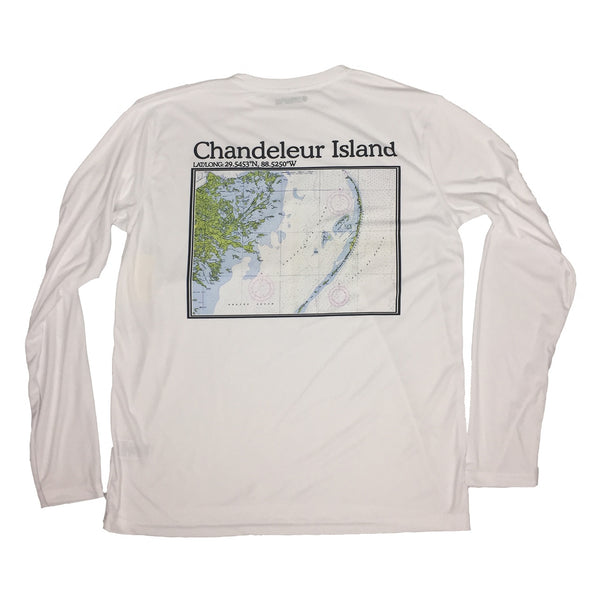 S.F. Alman Chandeleur Island Map Performance L/S Tee