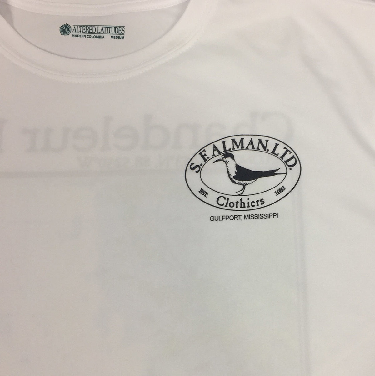 S.F. Alman Chandeleur Island Map Performance L/S Tee