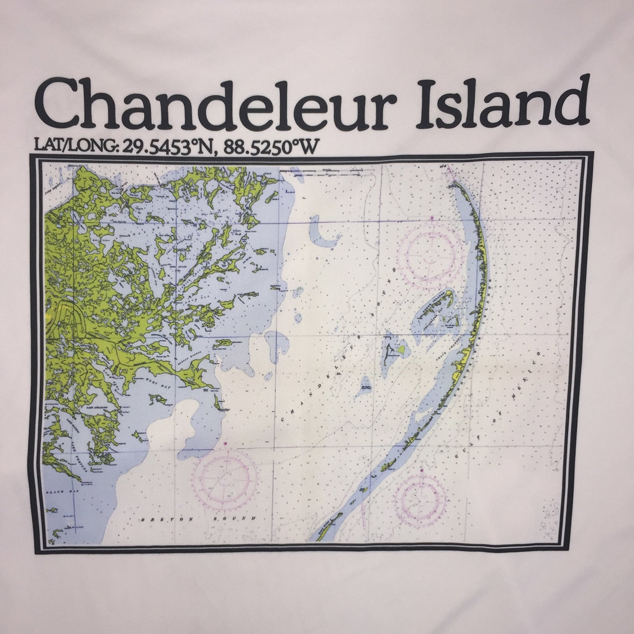 S.F. Alman Chandeleur Island Map Performance L/S Tee