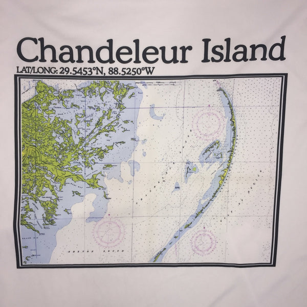 S.F. Alman Chandeleur Island Map Performance L/S Tee